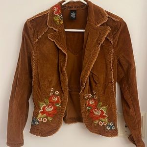 Kikit Jeans Embroidered Blazer Jacket EUC Size S